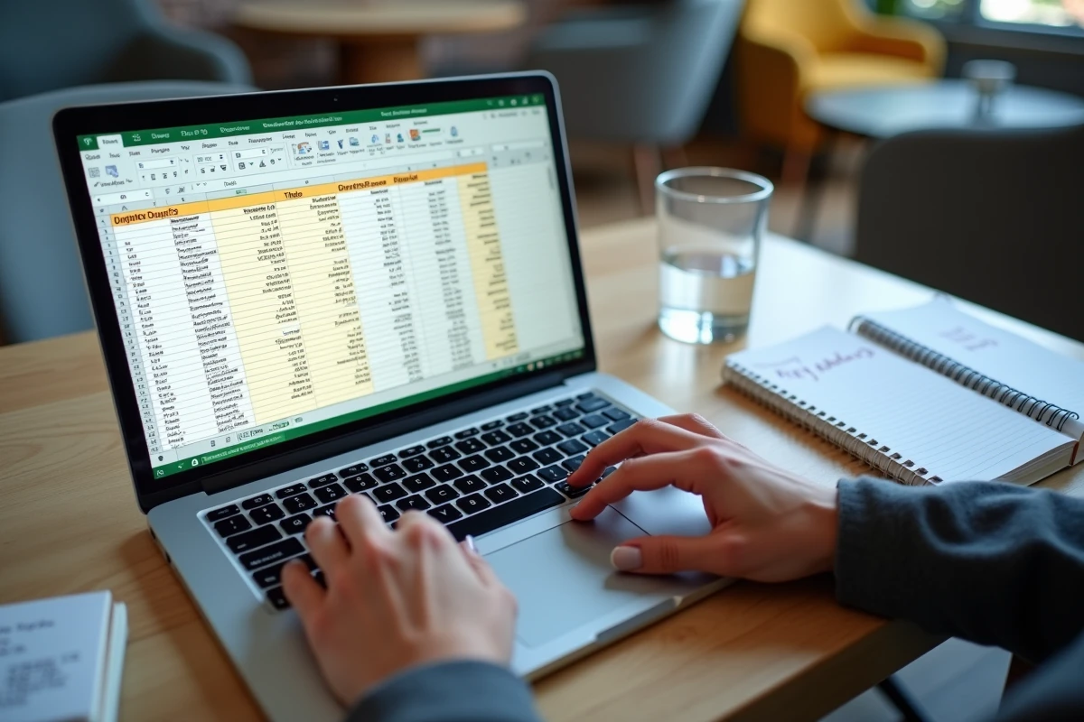 Gros plan sur un écran Excel affichant une formule COUNTIF pour identifier et supprimer les doublons dans un tableau