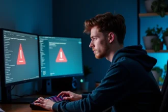 Joueur frustré face à une erreur d'installation de composant RIOT sur PC gaming avec double écran