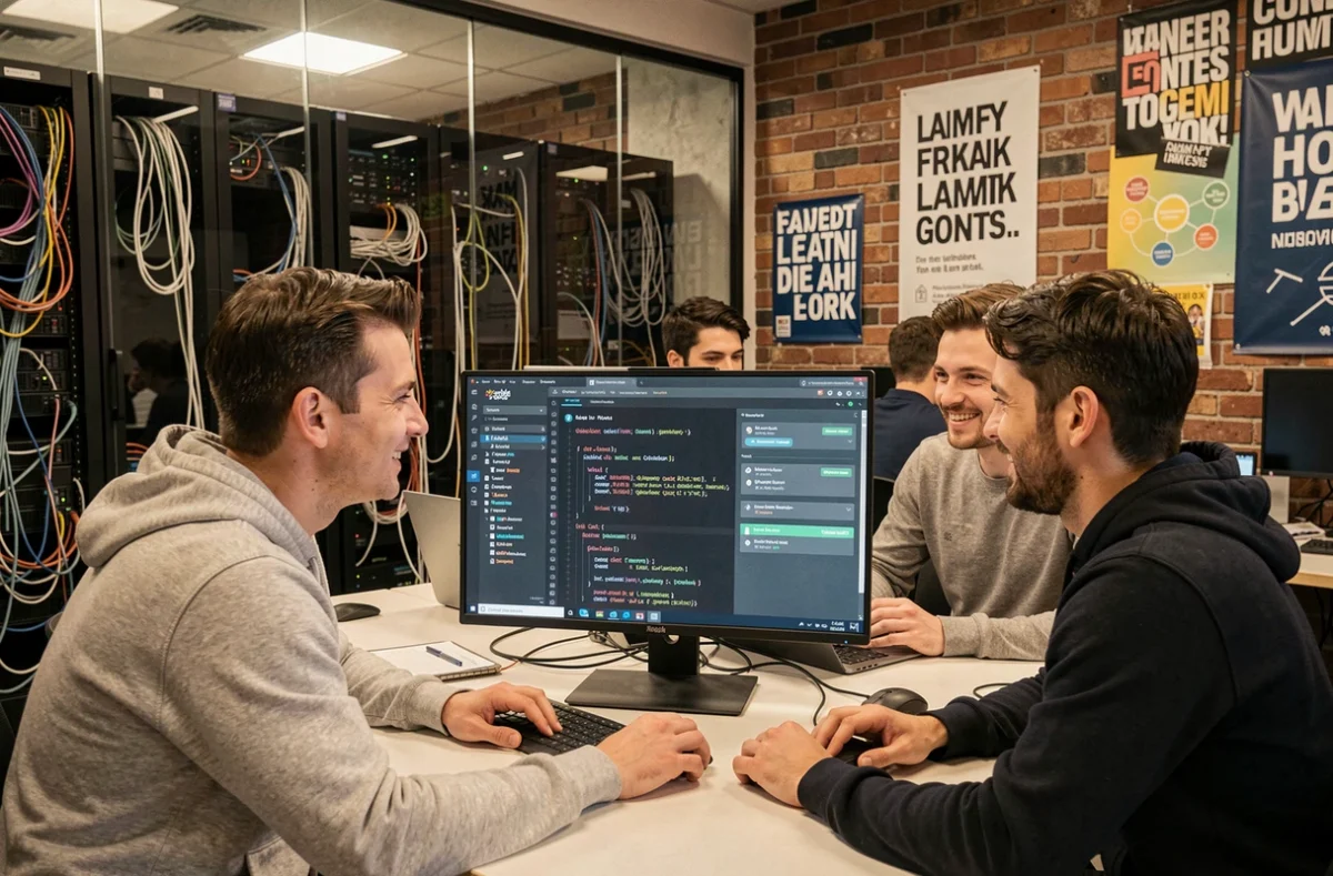 Ingénieur IT de Synchrone intégré en renfort dans une équipe technique parisienne lors d'une session de revue de code